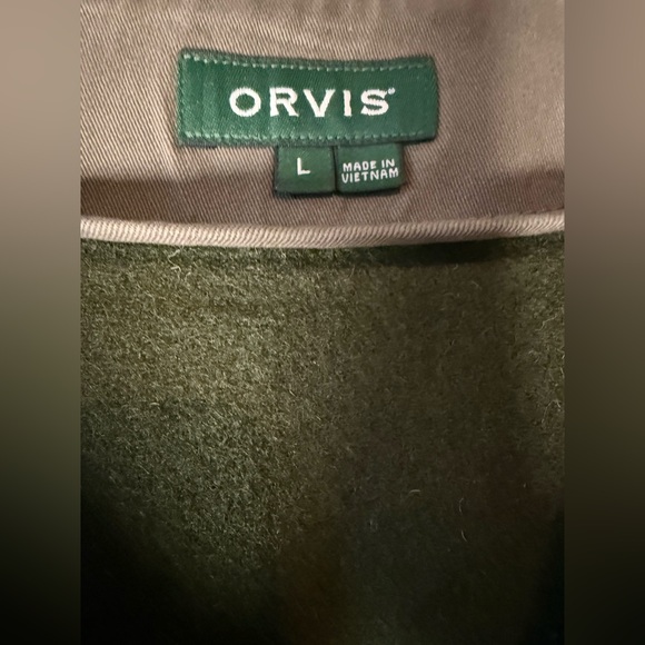 Orvis Green Four Pocket -  100% Wool Vest - Size Large - Picture 4 of 5